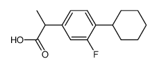 2-(4-cyclohexyl-3-fluorophenyl)propanoic acid结构式