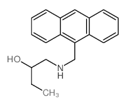 1-(anthracen-9-ylmethylamino)butan-2-ol结构式