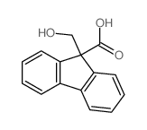 9-(hydroxymethyl)fluorene-9-carboxylic acid结构式