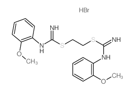N-(2-methoxyphenyl)-1-[2-[N-(2-methoxyphenyl)carbamimidoyl]sulfanylethylsulfanyl]methanimidamide结构式