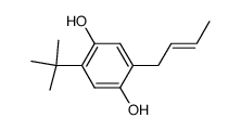 2-(but-2-en-1-yl)-5-(tert-butyl)benzene-1,4-diol结构式