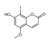 7-hydroxy-8-iodo-5-methoxychromene-2-one结构式