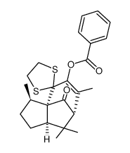 (3'R,3a'S,7'S,8a'R)-3',6',8',8'-tetramethyl-9'-oxo-1',2',3',7',8',8a'-hexahydrospiro[[1,3]dithiolane-2,4'-[3a,7]methanoazulen]-5'-yl benzoate结构式