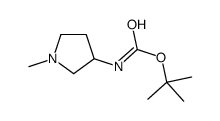 N-甲基-3-叔丁氧羰氨基吡咯烷结构式