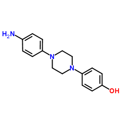 1-(4-氨基苯基)-4-(4-羟基苯基)哌嗪结构式