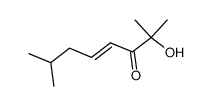 (E)-2-hydroxy-2,7-dimethyloct-4-en-3-one结构式