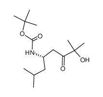 (4-hydroxy-1-isobutyl-4-methyl-3-oxopentyl)carbamic acid tert-butyl ester结构式