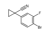 1-(4-bromo-3-fluorophenyl)cyclopropane-1-carbonitrile结构式