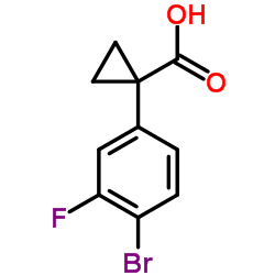 1-(4-溴-3-氟苯基)环丙烷-1-羧酸结构式