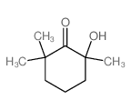 2-hydroxy-2,6,6-trimethylcyclohexan-1-one结构式