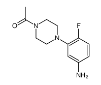 1-[4-(5-氨基-2-氟苯基)-1-哌嗪]乙酮结构式