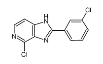 4-Chloro-2-(3-chlorophenyl)-imidazo(4,5-c)pyridine结构式
