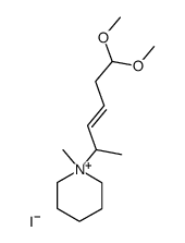 (E)-1,1-dimethoxy-5-(N-methylpiperidinium)-3-hexene iodide结构式