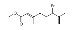 methyl 6-bromo-3,7-dimethylocta-2,7-dienoate结构式