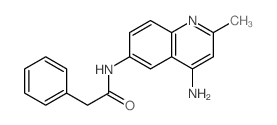 N-(4-amino-2-methyl-quinolin-6-yl)-2-phenyl-acetamide结构式
