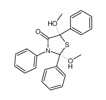 2,5-dimethoxy-2,3,5-triphenylthiazolidin-4-one结构式