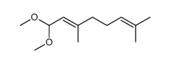 (E)-1,1-dimethoxy-3,7-dimethylocta-2,6-diene结构式