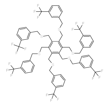 Benzene,1,2,3,4,5,6-hexakis[[[[3-(trifluoromethyl)phenyl]methyl]thio]methyl]-结构式