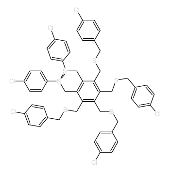 1,2,3,4,5,6-hexakis[(4-chlorophenyl)methylsulfanylmethyl]benzene结构式