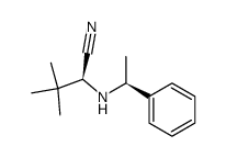 (S,S)-3,3-dimethyl-2-(1-phenylethylamino)butyronitrile结构式
