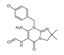 N-(7-amino-8-(4-chlorobenzyl)-2,2-dimethyl-5-oxo-2,3,5,8-tetrahydroimidazo[1,2-a]pyrimidin-6-yl)formamide结构式
