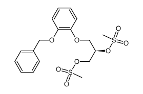 (R)-3-(2-benzyloxyphenoxy)-1,2-bis(mesyloxy)propane结构式
