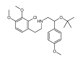 2-chloro-N-[2-(1,1-dimethylethoxy)-2-(4-methoxyphenyl)ethyl]-3,4-dimethoxyphenethylamine结构式