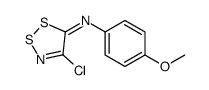 (5Z)-4-Chloro-N-(4-methoxyphenyl)-5H-1,2,3-dithiazol-5-imine结构式
