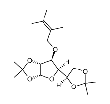 1,2:5,6-di-O-isopropylidene-3-O-methylprenyl-α-D-glucofuranose结构式