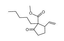methyl 2-oxo-1-pentyl-5-vinylcyclopentane-1-carboxylate结构式