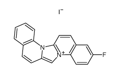 3-fluoroimidazo[1,2-a:3,4-a']diquinolin-15-ium iodide结构式