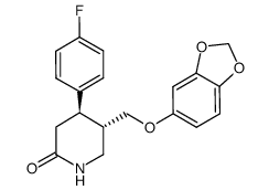 (4R,5S)-5-((benzo[d][1,3]dioxol-5-yloxy)methyl)-4-(4-fluorophenyl)piperidin-2-one结构式
