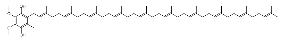 2-((2E,6E,10E,14E,18E,22E,26E,30E,34E)-3,7,11,15,19,23,27,31,35,39-decamethyltetraconta-2,6,10,14,18,22,26,30,34,38-decaen-1-yl)-5,6-dimethoxy-3-methylbenzene-1,4-diol结构式