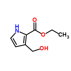 Ethyl 3-(hydroxymethyl)-1H-pyrrole-2-carboxylate结构式