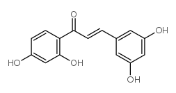 (E)-1-(2,4-二羟基苯基)-3-(3,5-二羟基苯基)-2-丙烯-1-酮结构式