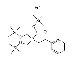 (2-oxo-2-phenylethyl)tris(((trimethylsilyl)oxy)methyl)phosphonium bromide结构式