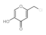 (2-氯甲基)-5-羟基-4H-吡喃-4-酮结构式