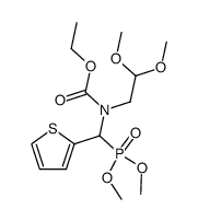 {[(2,2-Dimethoxy-ethyl)-ethoxycarbonyl-amino]-thiophen-2-yl-methyl}-phosphonic acid dimethyl ester结构式