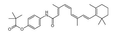 [4-[[(2Z,4E,6E,8E)-3,7-dimethyl-9-(2,6,6-trimethylcyclohexen-1-yl)nona-2,4,6,8-tetraenoyl]amino]phenyl] 2,2-dimethylpropanoate结构式