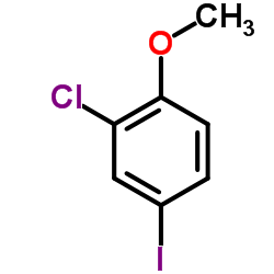 2-氯-4-碘-1-甲氧基苯结构式