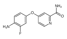 4-(4-氨基-3-氟苯氧基)-2-吡啶羧酰胺结构式