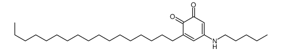 3-heptadecyl-5-(pentylamino)cyclohexa-3,5-diene-1,2-dione结构式
