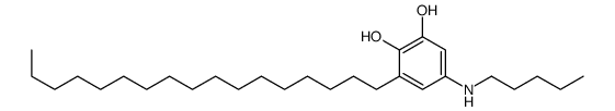 3-heptadecyl-5-(pentylamino)benzene-1,2-diol结构式