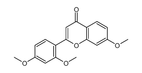 2-(2,4-dimethoxyphenyl)-7-methoxychromen-4-one结构式