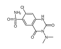 7-chloro-3-dimethylamino-2,4-dioxo-1H-quinazoline-6-sulfonamide结构式