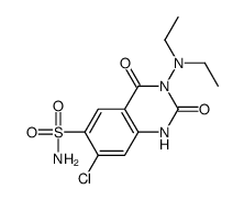 1,2,3,4-Tetrahydro-7-chloro-3-(diethylamino)-2,4-dioxo-6-quinazolinesu lfonamide结构式