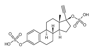 17-ethynyl-1,3,5(10)-estratrien-3,17β-diyl-disulfate结构式