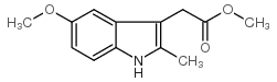 5-甲氧基-2-甲基-1H-吲哚-3-乙酸甲酯结构式