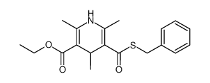 ethyl 5-((benzylthio)carbonyl)-2,4,6-trimethyl-1,4-dihydropyridine-3-carboxylate结构式