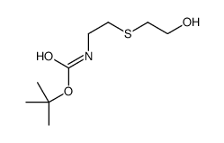 tert-butyl N-[2-(2-hydroxyethylsulfanyl)ethyl]carbamate结构式